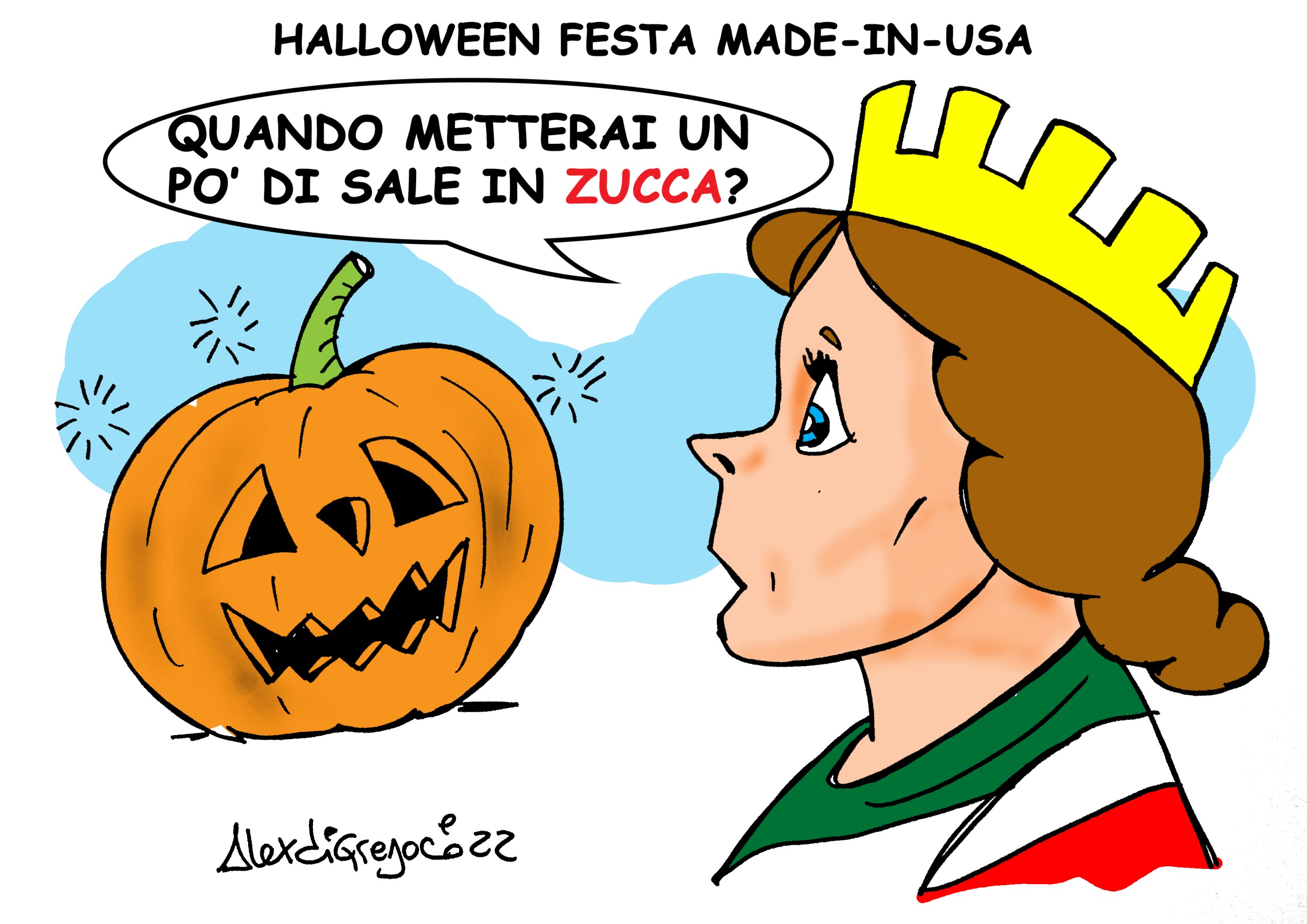 LA VIGNETTA di Alex Di Gregorio: “Halloween, festa Made-in-USA”