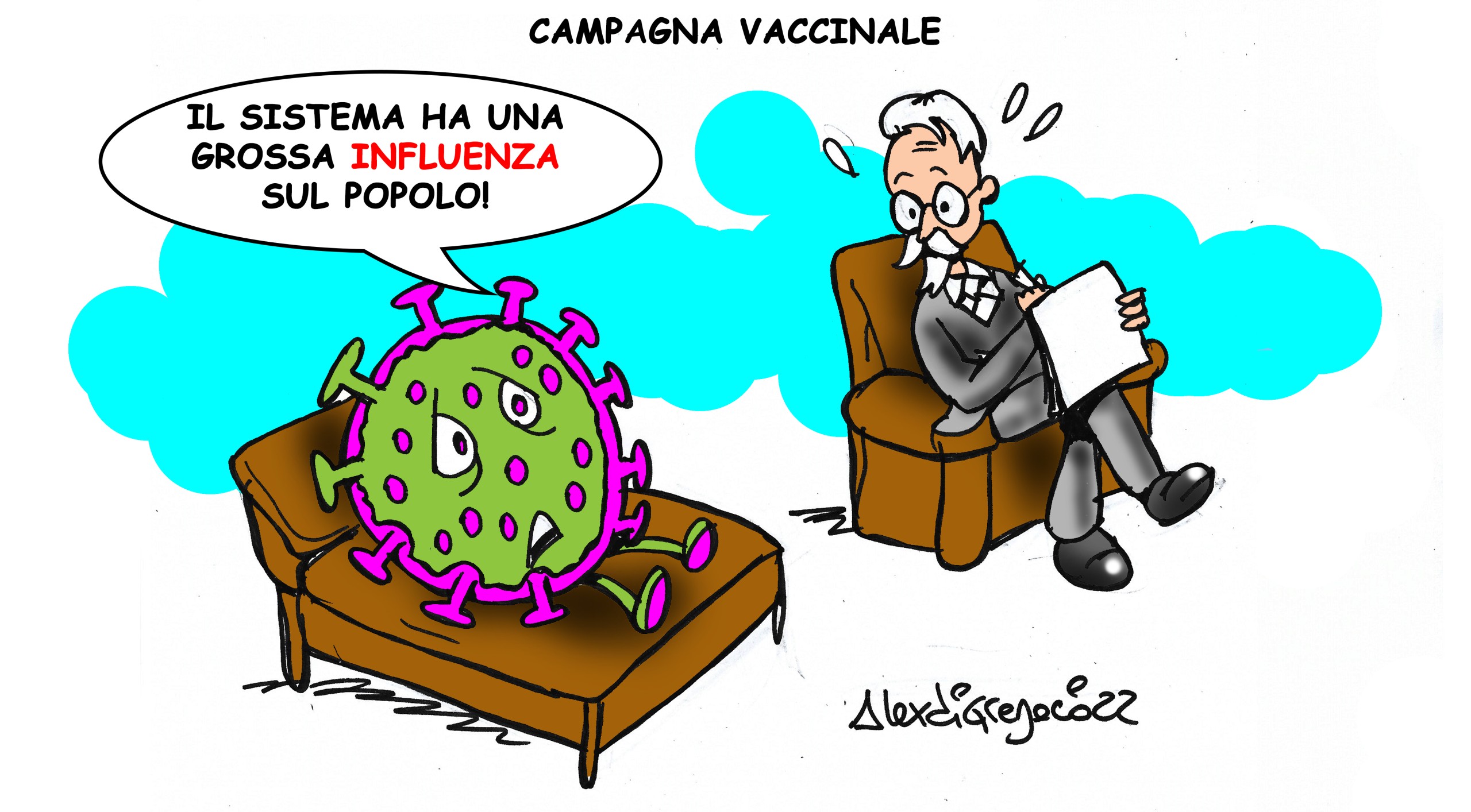 LA VIGNETTA di Alex Di Gregorio: “Campagna vaccinale”