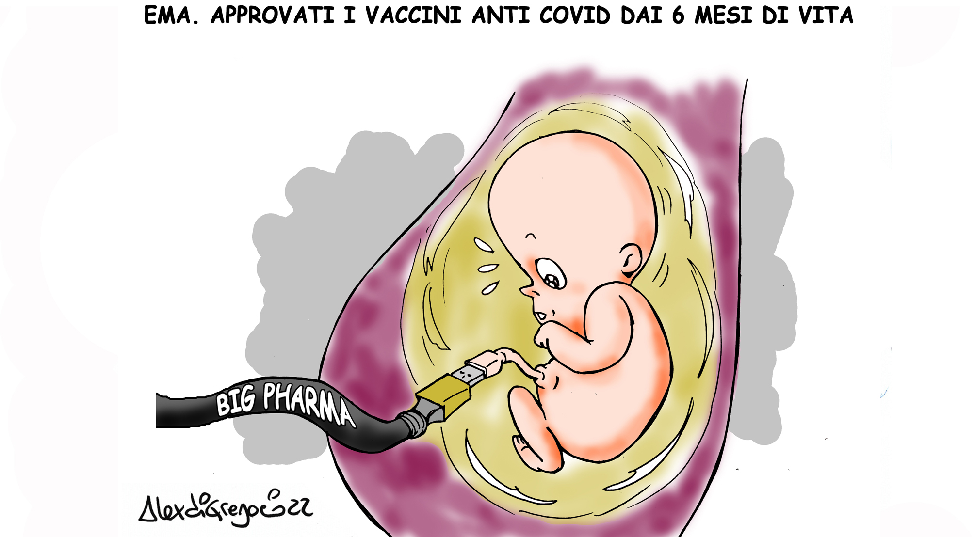 LA VIGNETTA di ALEX DI GREGORIO: “Ema, approvati i vaccini anti-Covid dai 6 mesi di vita”