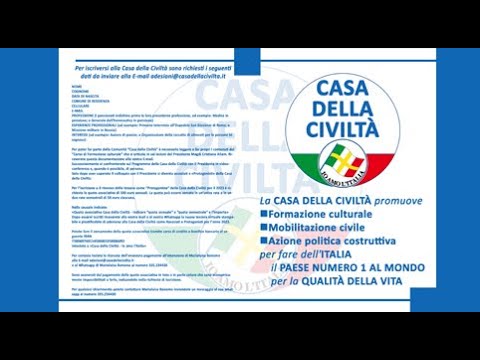 [VIDEO]MAGDI CRISTIANO ALLAM: “La Casa della Civiltà promuove Formazione culturale, Mobilitazione civile, Azione politica costruttiva per fare dell’Italia il Paese numero 1 al Mondo per la qualità della vita”