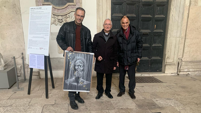Successo dell’esposizione dell’opera “Ecce Homo” di Stefano Cianti nella Basilica di San Marco a Roma